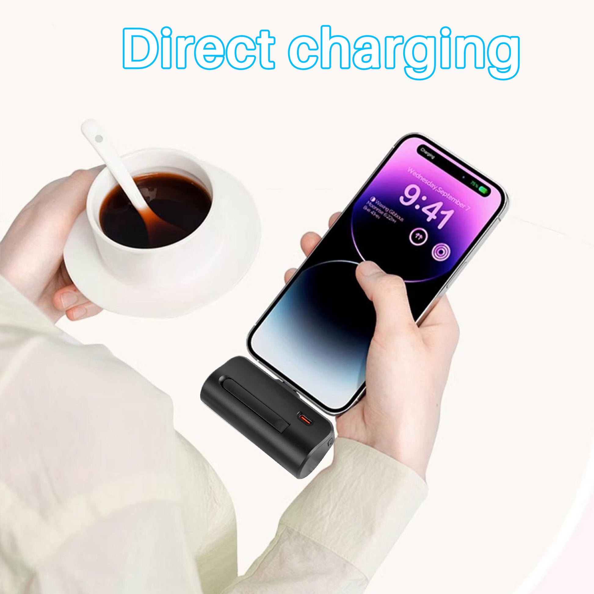 Portable Charger Power Bank for Iphone Android with LED Display 5000Mah Mini Fast Charger Battery Pack Compatible with Iphone 15/14/13/12