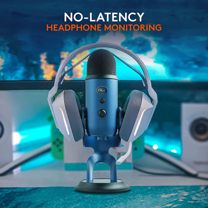 Logitech for Creators Yeti USB Microphone - Professional Quality for Gaming, Streaming, Podcasting, and Recording on PC and Mac, Featuring 4 Polar Patterns and Plug & Play Convenience - Midnight Edition