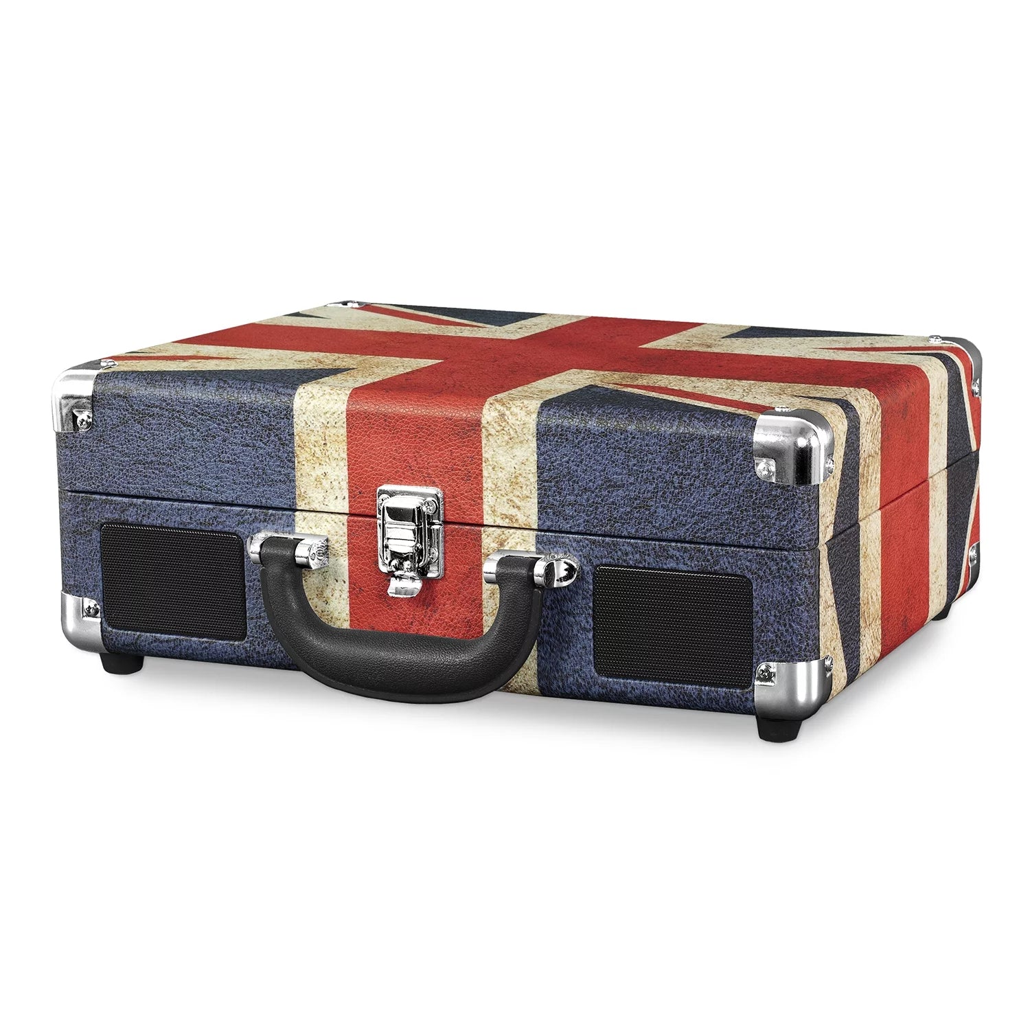 Journey Bluetooth Suitcase Turntable with 3-Speed Playback (Union Jack Design)