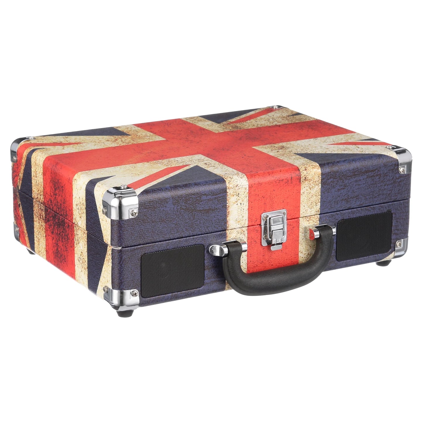 Journey Bluetooth Suitcase Turntable with 3-Speed Playback (Union Jack Design)