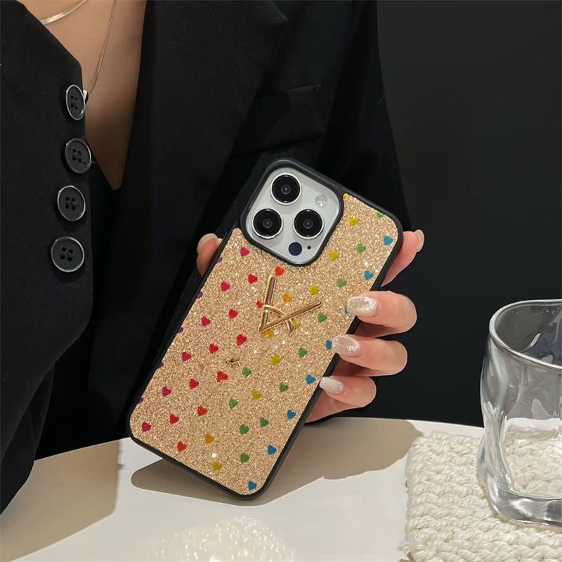 Top Luxury Designers Phone Cases for Iphone 16 Pro Max 15Plus 14Pro 13 12 11 P Designer Fashion Creative Cellphone Case Triangular Nameplate Letter Mobile Shell Cover