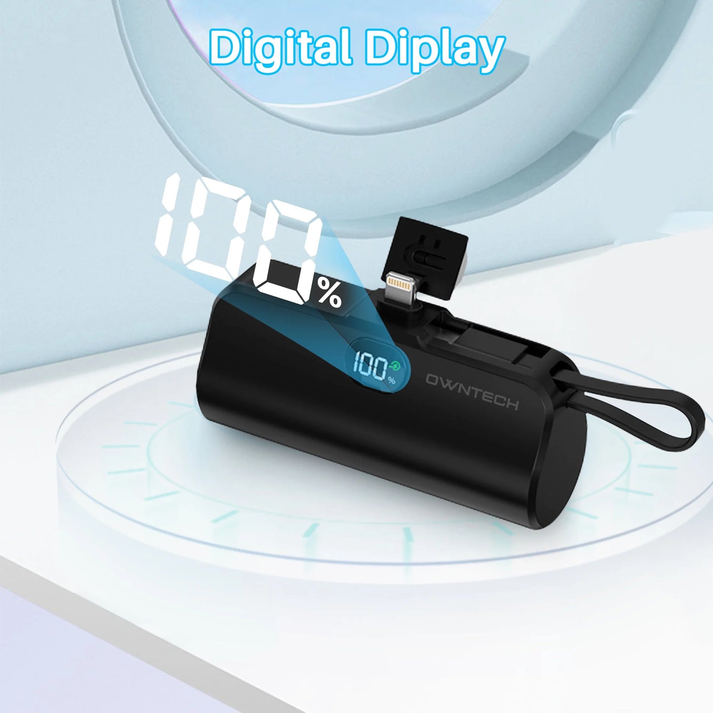 Portable Charger Power Bank for Iphone Android with LED Display 5000Mah Mini Fast Charger Battery Pack Compatible with Iphone 15/14/13/12